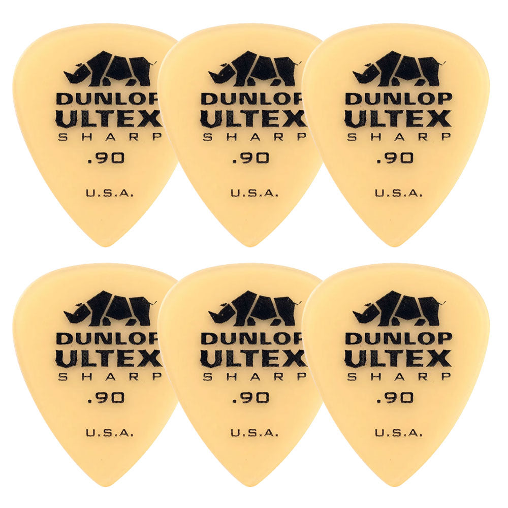 Jim Dunlop ジム ダンロップ 433R-◯◯ ギターピック ライノホーン先端 透明イエロー 6枚入り