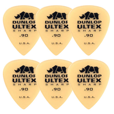 Jim Dunlop ジム ダンロップ 433R-◯◯ ギターピック ライノホーン先端 透明イエロー 6枚入り