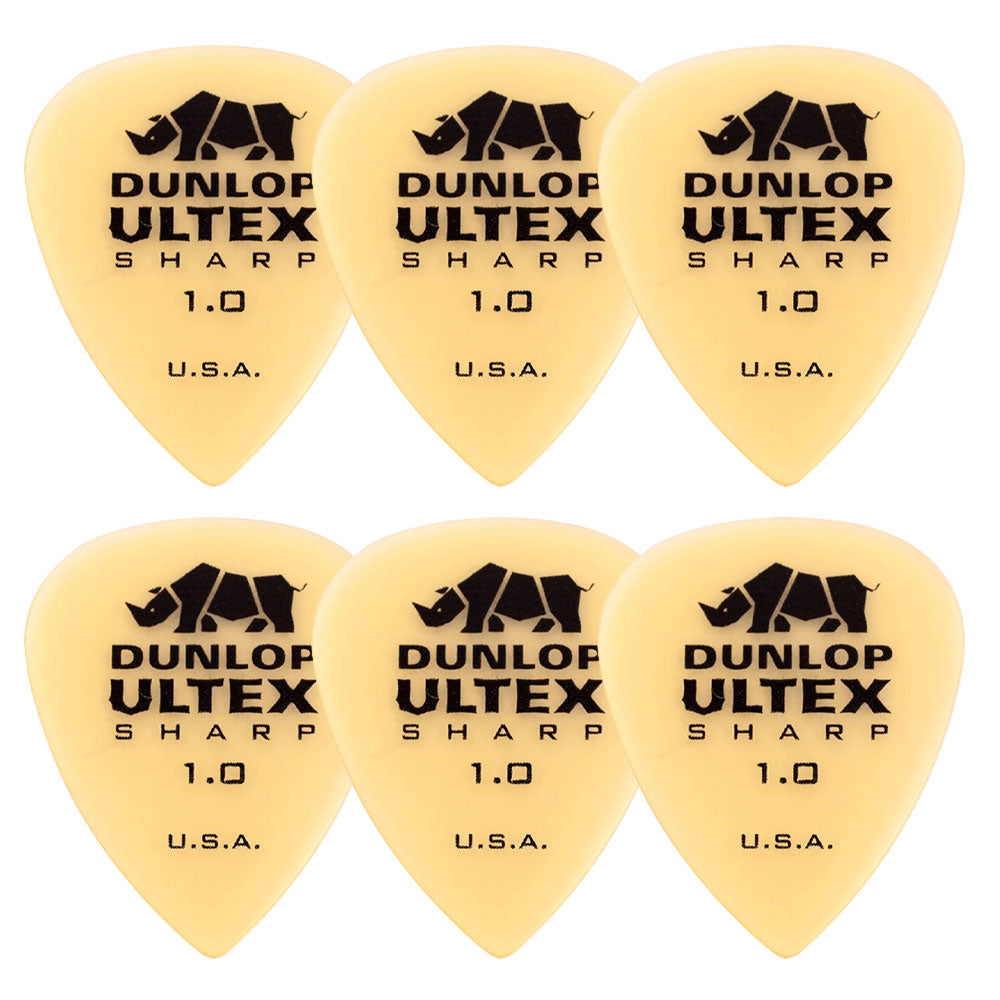 Jim Dunlop ジム ダンロップ 433R-◯◯ ギターピック ライノホーン先端 透明イエロー 6枚入り