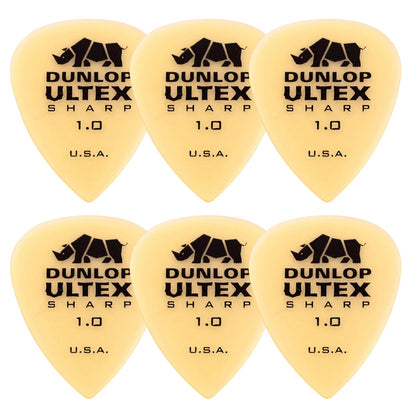 Jim Dunlop ジム ダンロップ 433R-◯◯ ギターピック ライノホーン先端 透明イエロー 6枚入り