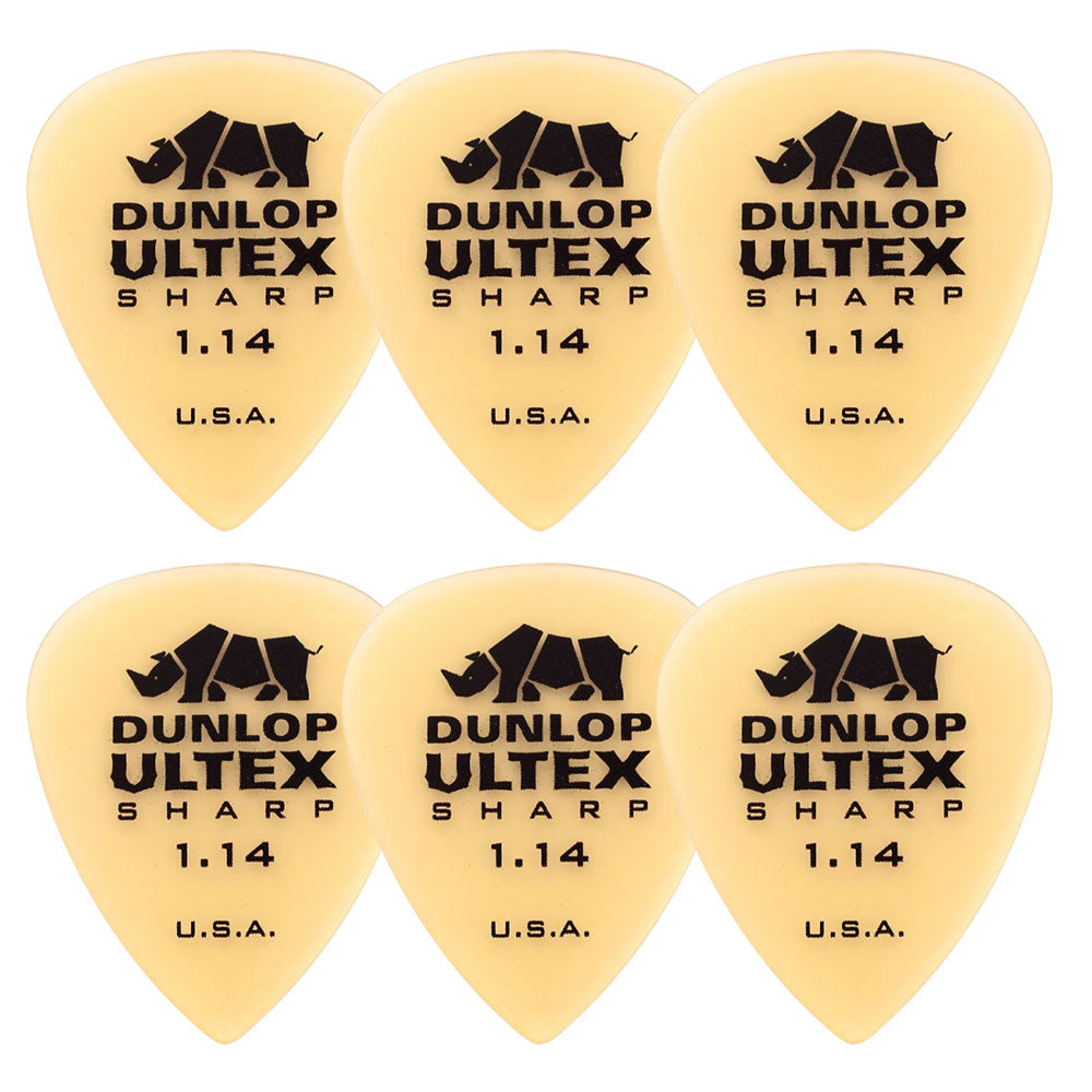 Jim Dunlop ジム ダンロップ 433R-◯◯ ギターピック ライノホーン先端 透明イエロー 6枚入り