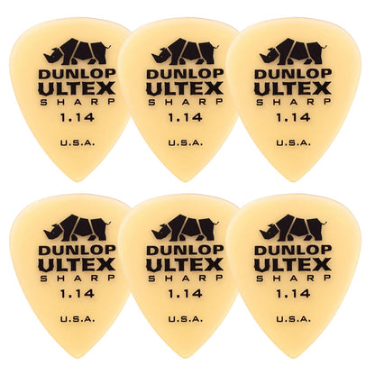Jim Dunlop ジム ダンロップ 433R-◯◯ ギターピック ライノホーン先端 透明イエロー 6枚入り