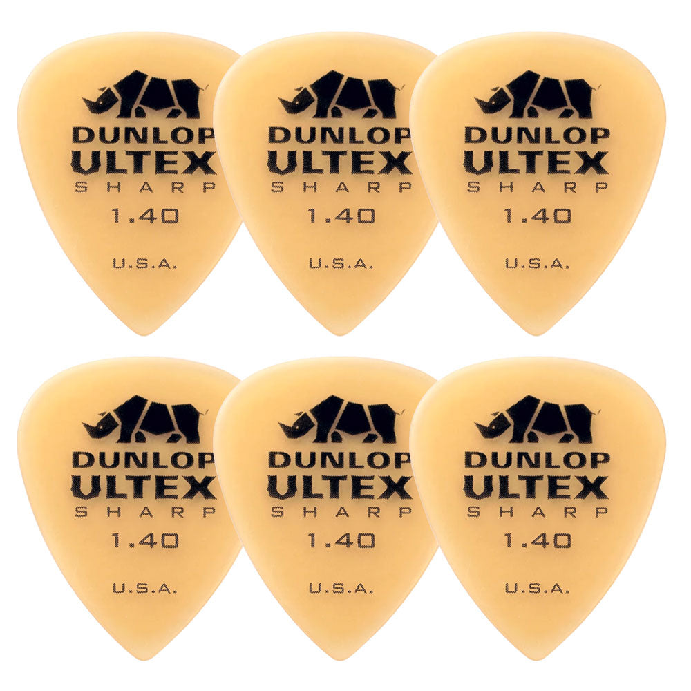 Jim Dunlop ジム ダンロップ 433R-◯◯ ギターピック ライノホーン先端 透明イエロー 6枚入り