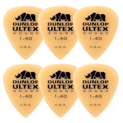 Jim Dunlop ジム ダンロップ 433R-◯◯ ギターピック ライノホーン先端 透明イエロー 6枚入り