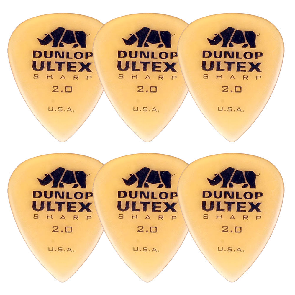 Jim Dunlop ジム ダンロップ 433R-◯◯ ギターピック ライノホーン先端 透明イエロー 6枚入り
