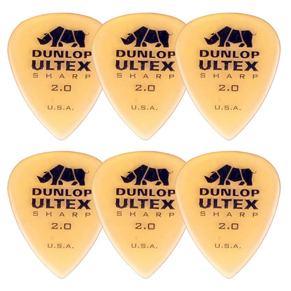 Jim Dunlop ジム ダンロップ 433R-◯◯ ギターピック ライノホーン先端 透明イエロー 6枚入り