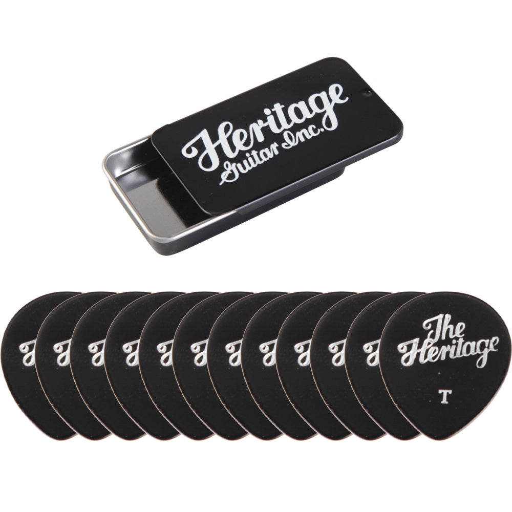 Heritage ナイロン  ギターピック ティアドロップ型 12枚入り缶ケース