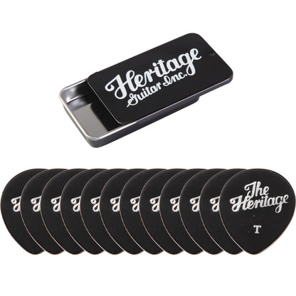 Heritage ナイロン  ギターピック ティアドロップ型 12枚入り缶ケース