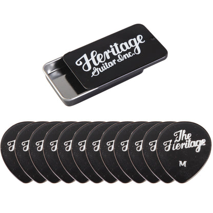 Heritage ナイロン  ギターピック ティアドロップ型 12枚入り缶ケース