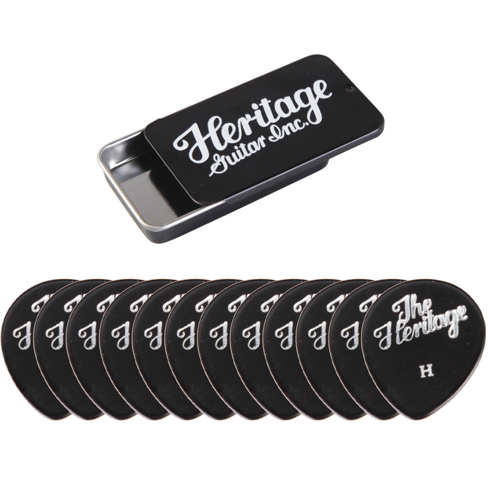 Heritage ナイロン  ギターピック ティアドロップ型 12枚入り缶ケース