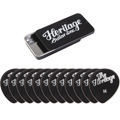 Heritage ナイロン  ギターピック ティアドロップ型 12枚入り缶ケース