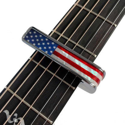 Thalia Capos ギターカポタスト Black Chrome Stars & Stripes TH-CB201-06