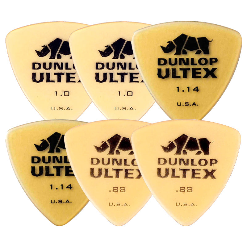 Jim Dunlop ジム ダンロップ 426R-◯◯ ギターピック ライノトライアングル 透明イエロー 6枚入り