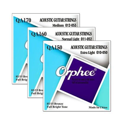 Orphee オルフェQA-◯◯ アコースティックギター弦 ナノコーティング 10-50 11-52 12-53
