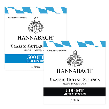 HANNABACH ハナバッハ  クラシックギター弦 500MT 500HT ミディアムテンション ハイテンション ナイロン弦 ドイツ製