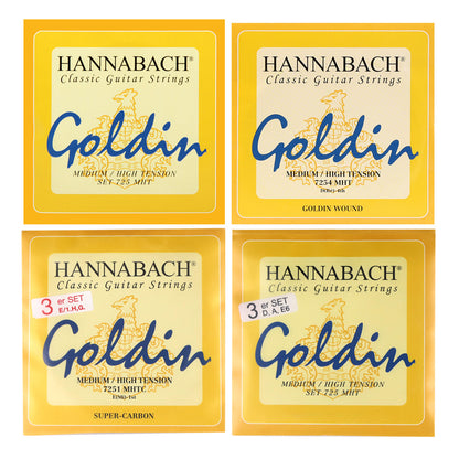 HANNABACH ハナバッハ  クラシックギター弦 725シリーズ ナイロンセット弦 単品弦 ハーフセットクラシック ドイツ製