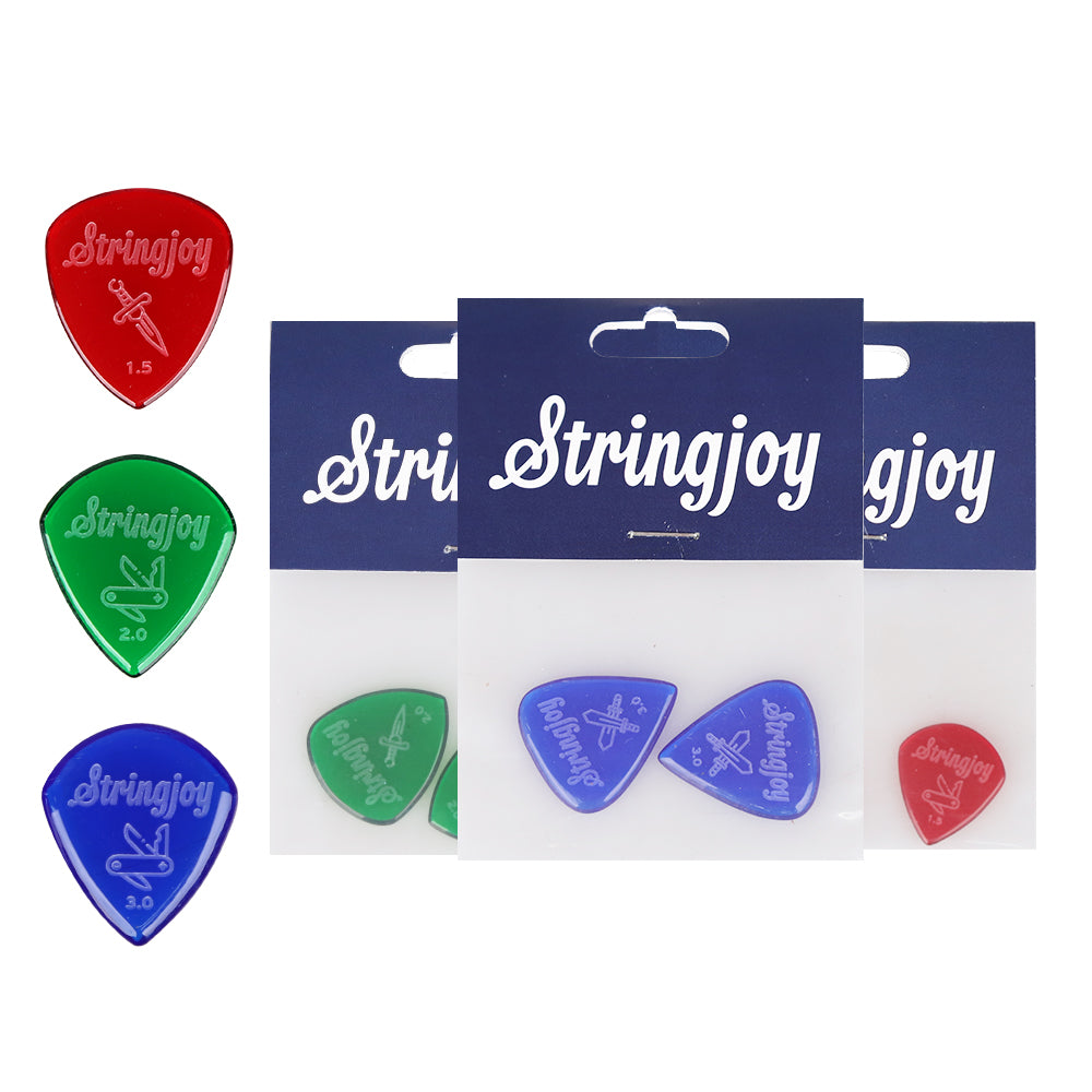 Stringjoy  ストリングジョイ ギターピック 2枚入り 耐摩耗 滑り止め仕様