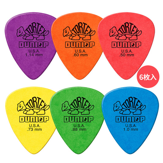 Jim Dunlop ジム ダンロップ 418R TORTEX STANDARD ティアドロップギター ピック 6枚入り