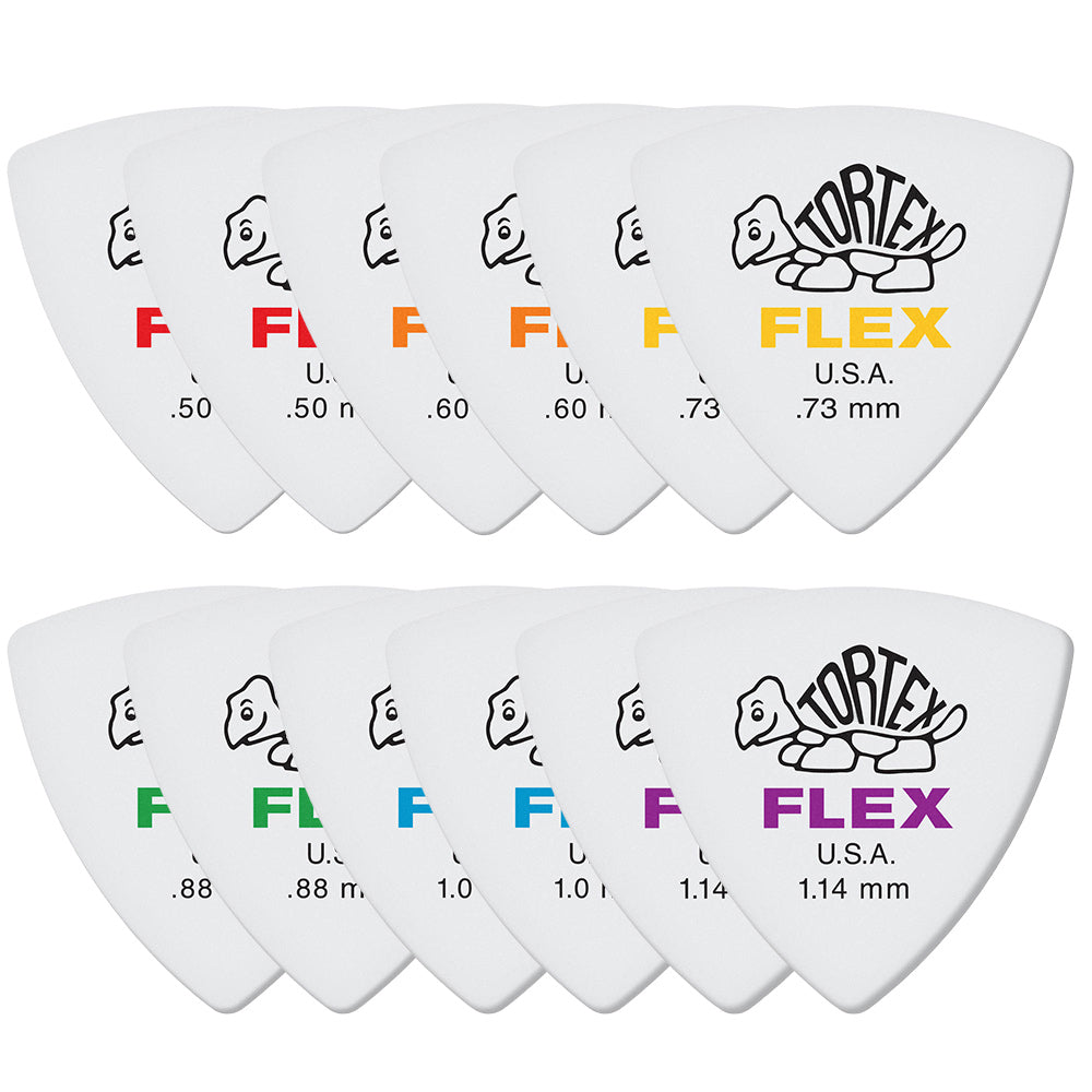 Jim Dunlop ジム ダンロップ 456R TORTEX FLEX TRIANGLEトライアングルギター ピック 12枚入り