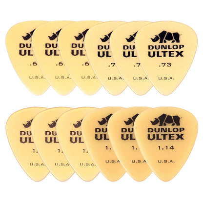 Jim Dunlop ジム ダンロップ 421R-◯◯  ギターピック ライノ スタンダード 透明イエロー 12枚入り