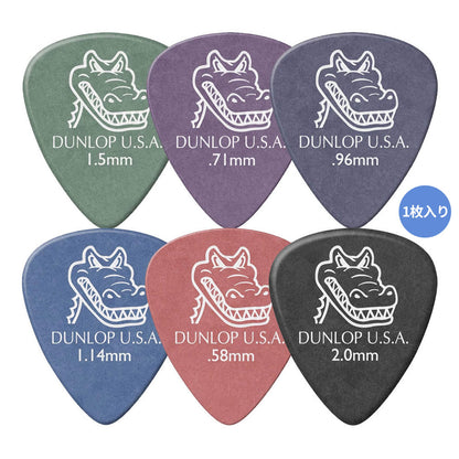 Jim Dunlop ジム ダンロップ 417R-◯◯ ギターピックGATOR GRIP STANDARD  1枚入り