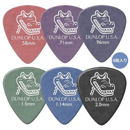 Jim Dunlop ジム ダンロップ 417R-◯◯ ギターピック ゲイターグリップ スタンダード 6枚入り