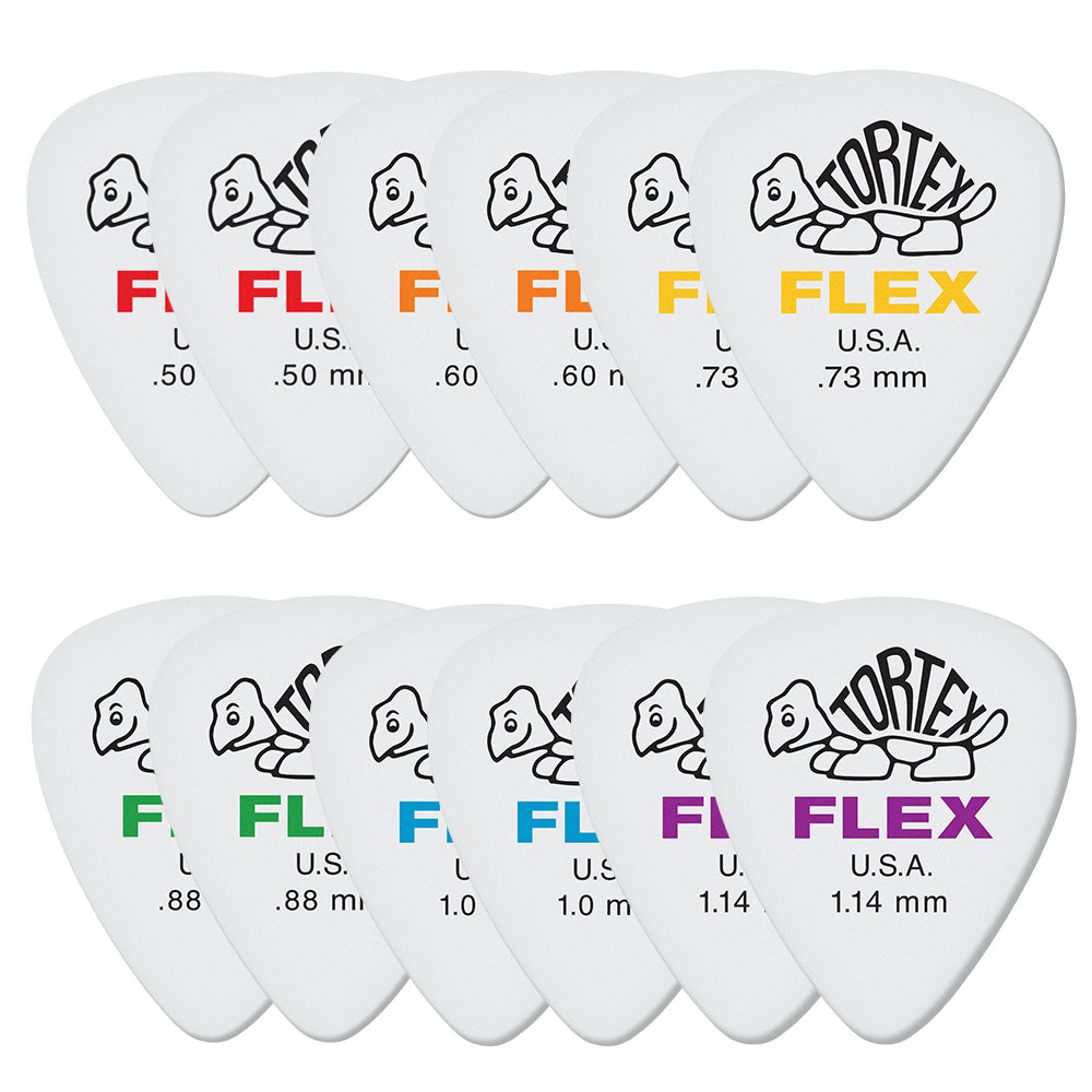 Jim Dunlop ジム ダンロップ 428R TORTEX FLEX STANDARD  ティアドロップギター ピック 12枚入り