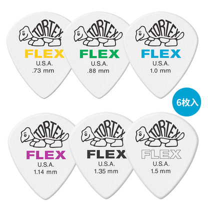 Jim Dunlop ジム ダンロップ 466R TORTEX FLEX JAZZ III  ジャズタイプギター ピック 6枚入り
