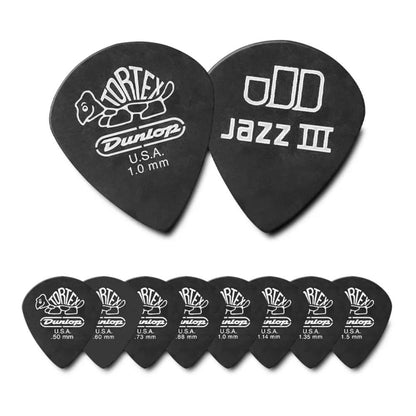 Jim Dunlop ジム ダンロップ 482R TORTEX Pitch Black Jazz III ジャズタイプギター ピック 1枚入り
