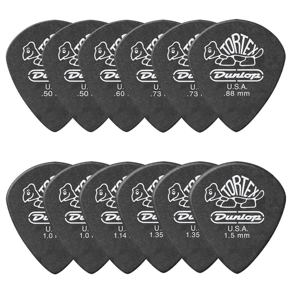 Jim Dunlop ジム ダンロップ 482R TORTEX Pitch Black Jazz III ジャズタイプギター ピック 12枚入り