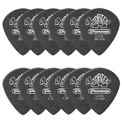 Jim Dunlop ジム ダンロップ 482R TORTEX Pitch Black Jazz III ジャズタイプギター ピック 12枚入り
