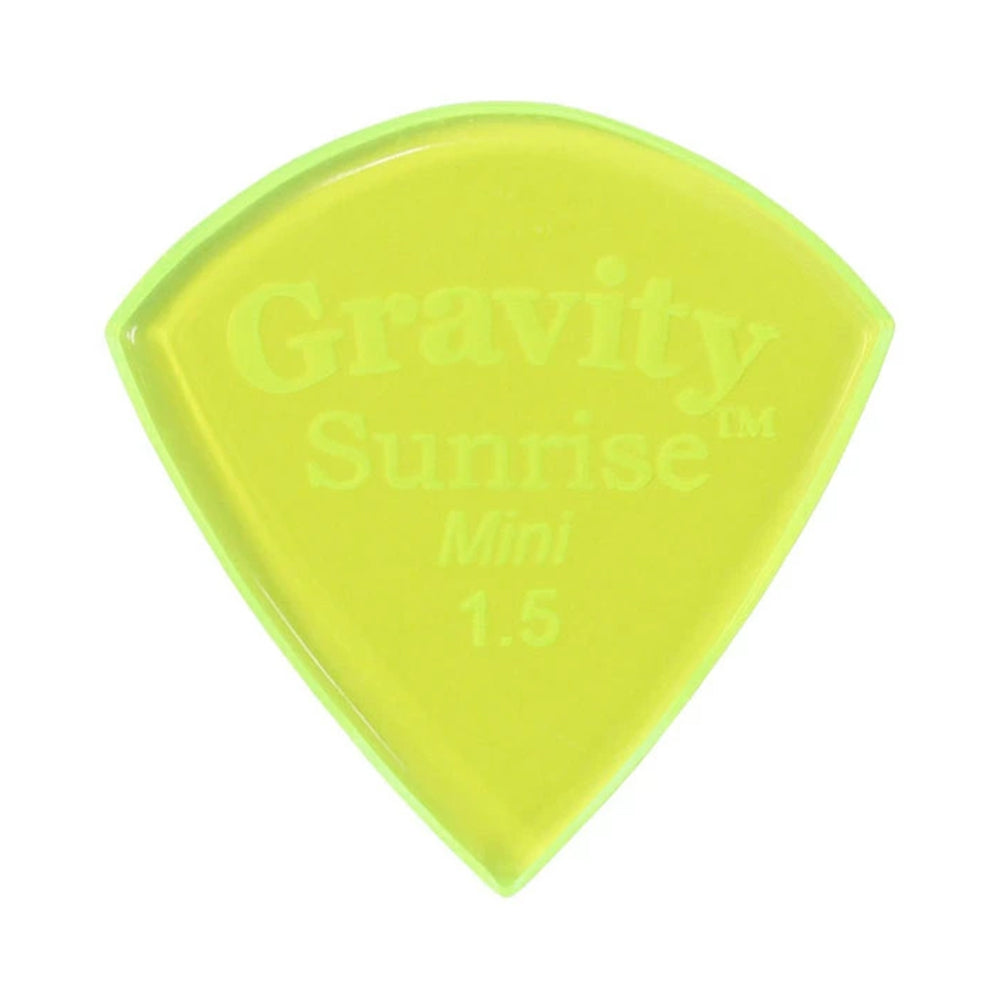 Gravity Sunrise Mini ギターピック ジャズタイプ GSUM15P  fluorescent green 1枚入り