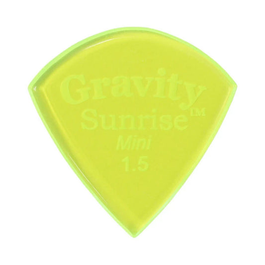 Gravity Sunrise Mini ギターピック ジャズタイプ GSUM15P  fluorescent green 1枚入り