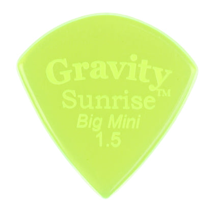Gravity グラビティ Sunrise big mini ギターピック GSUB15P green 滑り止め耐久性 1枚入り