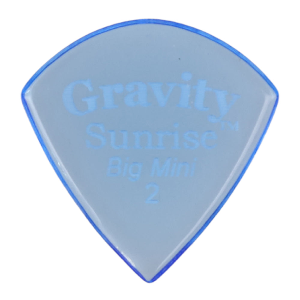 Gravity グラビティ Sunrise big mini ギターピック GSUB2P blue 滑り止め耐久性 1枚入り