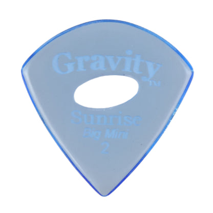 Gravity グラビティ Sunrise big mini ギターピック GSUB2PE  blue 楕円穴デザイン 滑り止め耐久性 1枚入り