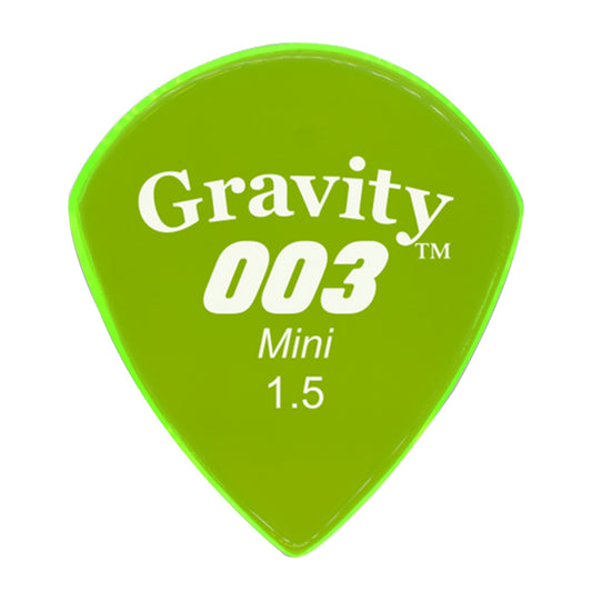 Gravity Picks グラビティピックス 003 Miniシリーズ G003M15P ギターピック Green 1.5mm 1枚入り