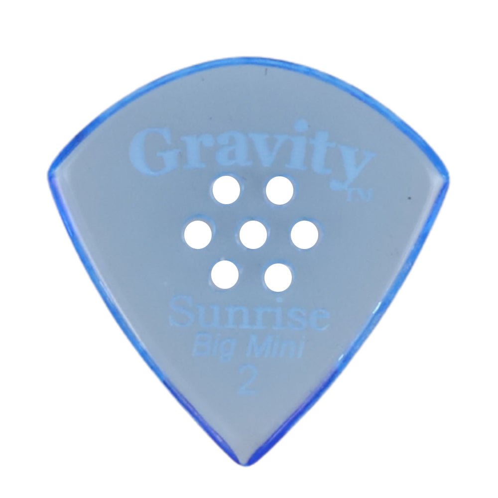 Gravity グラビティ Sunrise big mini ギターピック GSUB2PM  blue 多孔設計 滑り止め耐久性 1枚入り