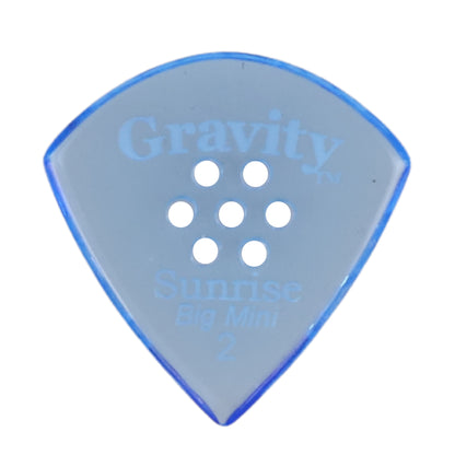 Gravity グラビティ Sunrise big mini ギターピック GSUB2PM  blue 多孔設計 滑り止め耐久性 1枚入り