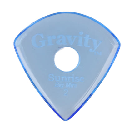 Gravity グラビティ Sunrise big mini ギターピック GSUB2PR  blue  丸穴デザイン 滑り止め耐久性 1枚入り