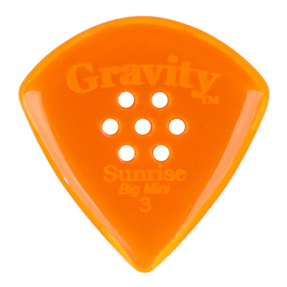 Gravity グラビティ Sunrise big mini ギターピック GSUB3PM  orange  多孔デザイン 滑り止め耐久性 1枚入り