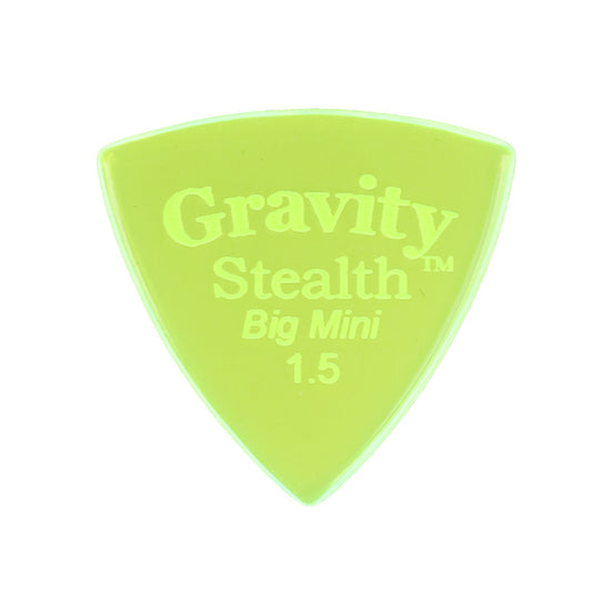 Gravity グラビティStealth Big MiniギターピックGSSB15P  fluorescent green1枚入り