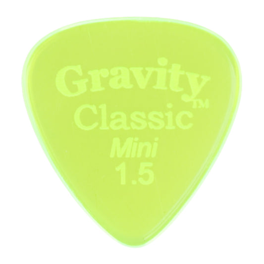 Gravity グラビティClassic Mini ギターピック JAZZ GCLM15P  fluorescent green 1枚入り
