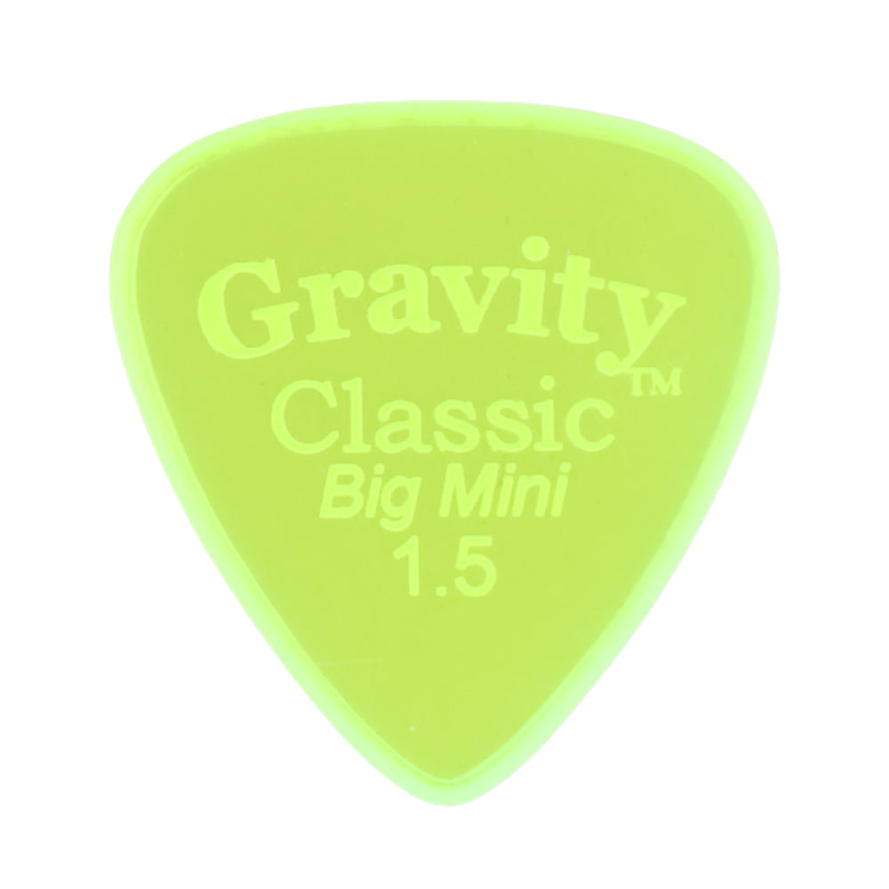 Gravity グラビティClassic big Mini ギターピックGCLB15M fluorescent green 1枚入り