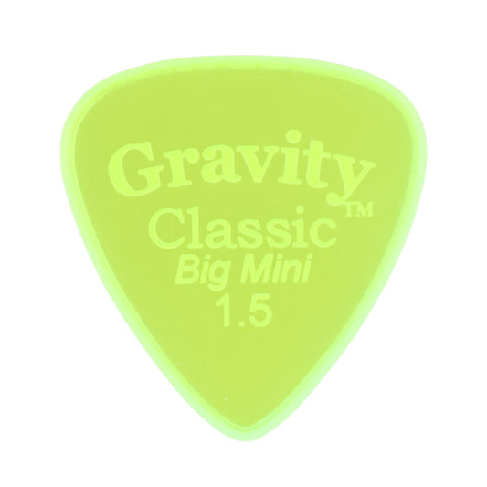 Gravity グラビティClassic big Mini ギターピックGCLB15M fluorescent green 1枚入り