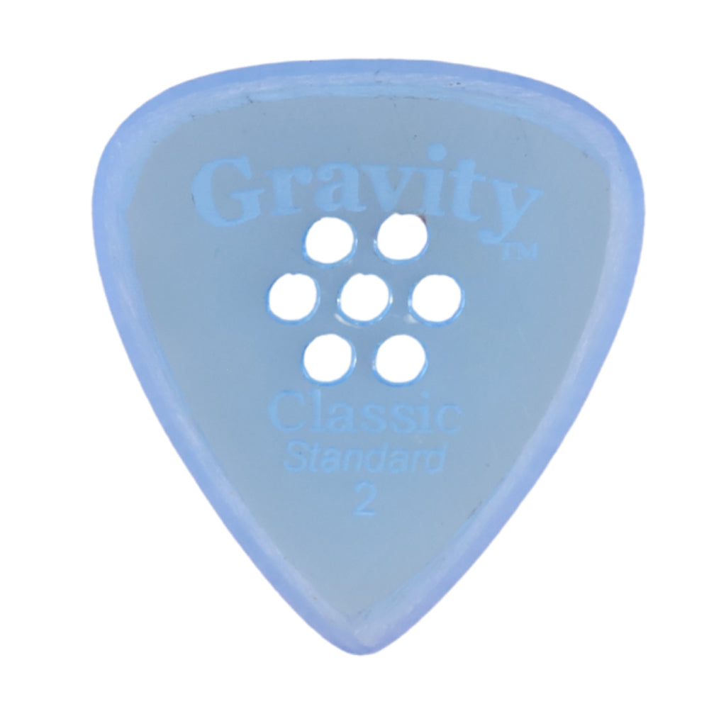 Gravity グラビティClassic big Mini ギターピックGCLB2MM blue 多孔デザイン 1枚入り