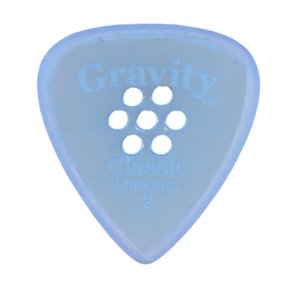 Gravity グラビティClassic big Mini ギターピックGCLB2MM blue 多孔デザイン 1枚入り