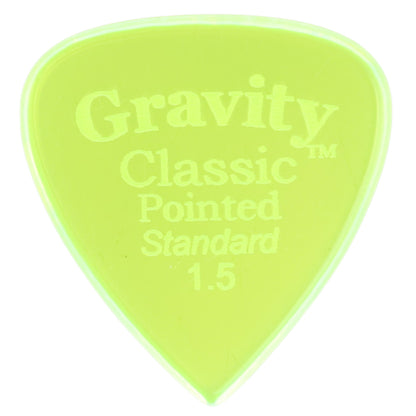 Gravity グラビティClassic Pointed Standard ギターピック GCPS15P green 1枚入り