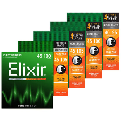 Elixir エリクサー 14-◯◯ 4弦ベース弦 ニッケルメッキ ステンレス