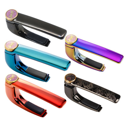 Jstaff J2 真鍮製ギターカポタスト ワンタッチ式 初心者練習用 軽量メタルカポタスト 圧力調整可能